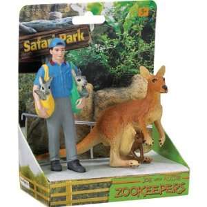   & Aussie  Zookeepers  on platform Miniature  Pack of 2 Toys & Games