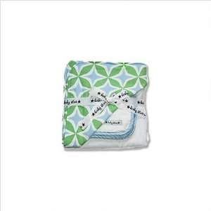    Baby Star TWL   B4 Hooded Towel Set in Foursquare Blue Baby