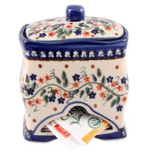  Polish Pottery Tea Bag Dispenser: Kitchen & Dining