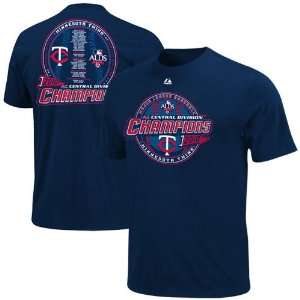 Majestic Minnesota Twins Navy Blue 2010 AL Central Division Champions 