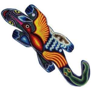  Huichol Yarn Art Iguana