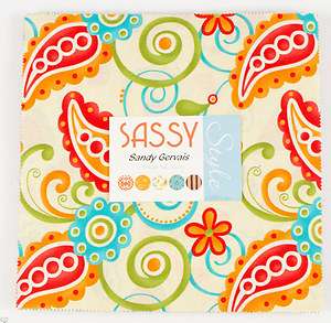 Moda Sandy Gervais Sassy Layer Cake 42 Square 10 Inch Cotton Quilt 