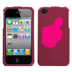   disney mickey mouse glove middle finger on metallic pink phone cover
