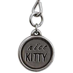  Metal Nice Kitty Collar Charm
