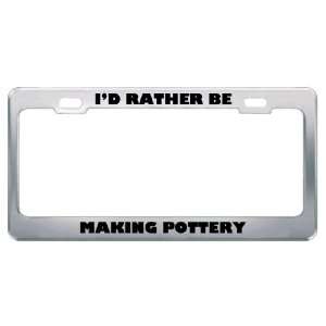   Be Making Pottery Metal License Plate Frame Tag Holder: Automotive