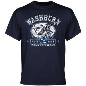  Washburn Ichabods Winners Migrate T Shirt   Navy Blue 