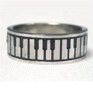  Piano Music Stainless Steel Ring Size 11
