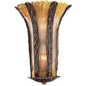  Metropolitan Amber Murano Glass 17 High Wall Sconce