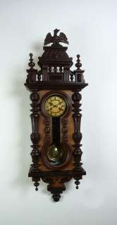 Antique German Junghans keyhole wall clock at 1900  