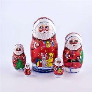  Santa Clauses Russian Nesting Doll: Home & Kitchen