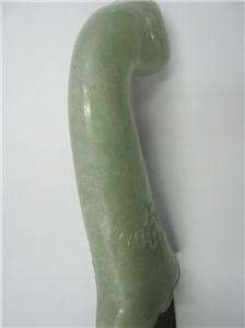 ANTIQUE JADE KNIFE / DAGGER CHINESE . FINE CARVED HANDLE , UNUSUAL 