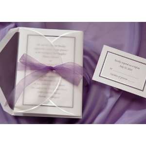   Bordered Invite with Wrap Wedding Invitations