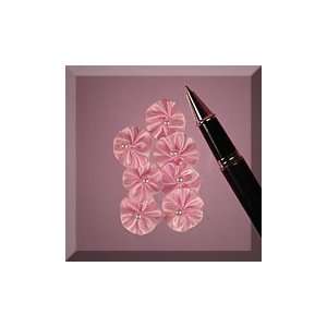  25ea   7/8 Pink Morning Glory Flower W/ Pearl Bud Arts 