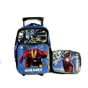  Iron Man 2   Large Rolling Backpack with Matching 