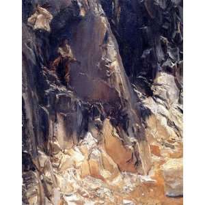 Oil Painting Marble Quarries at Carrara John Singer Sargent Hand Pai
