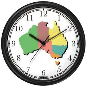  Map of Australia No.2 Wall Clock by WatchBuddy Timepieces 