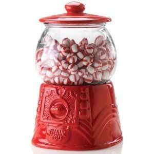    Home Essentials Red Ceramic/glass Gumball Candy Jar