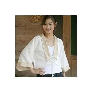 NOVICA Cotton blouse, Thai Sophistication