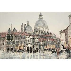  St Marks, Venice Etching , Topographical Engraving 