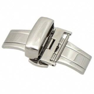   Roma 20 mm Stainless Steel Push Button Deployment Clasp: Watches