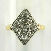 REAL VINTAGE 18K Gold & Diamonds 1930s   STUNNING RING  