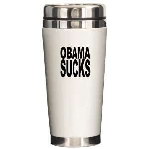  Obama Sucks Anti obama Ceramic Travel Mug by CafePress 