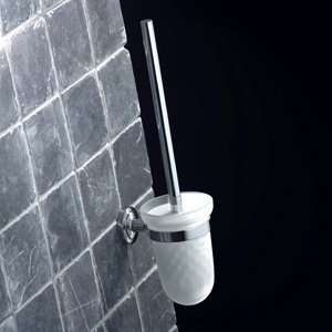  Samuel Heath N7049 CP Wall Mounted Toilet Brush Set In 
