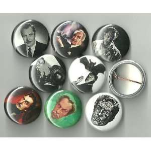    Vincent Price Lot of 8 1 Pinback Buttons/Pins 