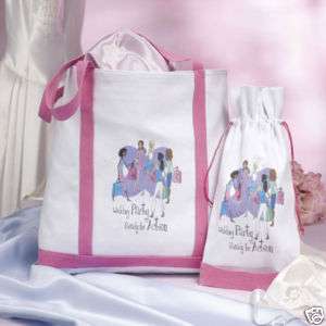 Wedding Party Large Canvas Tote Bag  Bridesmaid Gifts  