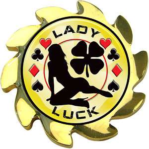 Lady Luck Spinner Poker Coin Card Guard Cover Marker  