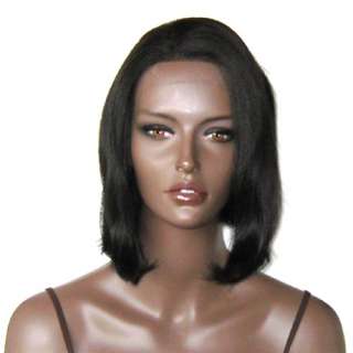 Lace Front Wig 100% Human Hair Merry #1B Off Black NWT  