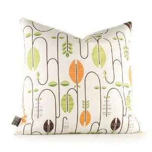  Inhabit Carnival Graphic Pillow   in White and Sunshine 