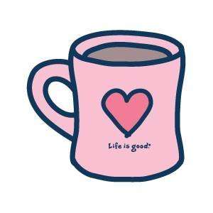  Life is good Coffee Mug   ONESIZE   HEART ON TULIP Sports 