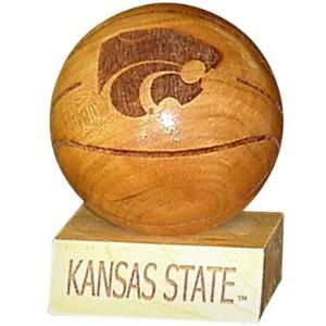    Grid Works Kansas State Engraved Wood basketball