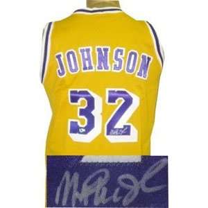    Magic Johnson Signed Los Angeles Lakers Jersey Sports Collectibles