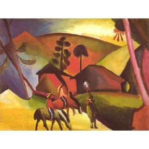  Hand Made Oil Reproduction   August Macke   24 x 18 inches 