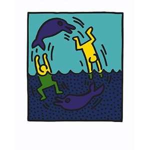  Keith Haring   Untitled 1983 Canvas: Home & Kitchen