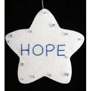  5 White Word Star Hope Christmas Ornament: Home 