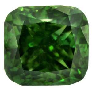    0.52 Ctw Pine Green Cushion Cut Solitaire Loose Diamond: Jewelry