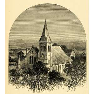   Church Madagascar Historic Image   Original Engraving