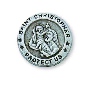  St Christopher Lapel Pin Patron Saint Medal Catholic Relic 