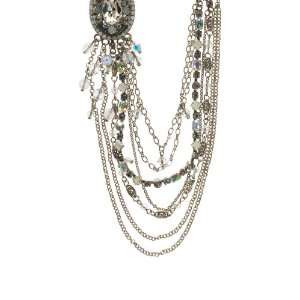  Sorrelli White Bridal Swarovski Crystal Necklace: Jewelry