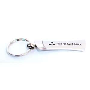   Evolution Chrome Blade Shape Keychain Key Fob Ring Automotive