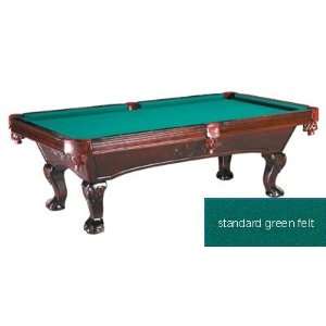 Dunbar Solid Maple 8 foot Pool Table   Cherry Finish   Green Felt 