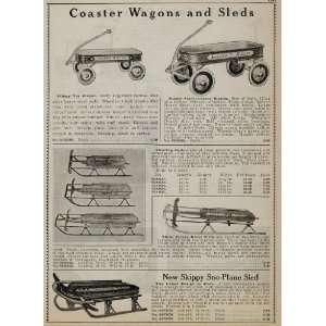  1934 Vintage Ad Skippy Racer Coaster Wagon Snow Sled 