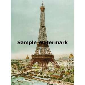The Eiffel Tower Champ De Mars in Paris France French 12 X 16 Image 