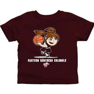  Eastern Kentucky Colonels Toddler Girls Basketball T Shirt 