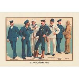  Vintage Art U.S. Navy Uniforms 1899 #2   03460 2: Home 