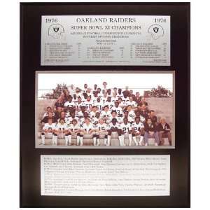 NFL Raiders 76/77 Super Bowl #11 Plaque 