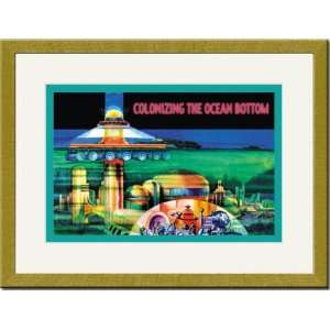   Framed/Matted Print 17x23, Colonizing the Ocean Bottom